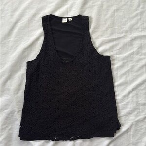GAP Black Sleeveless Tank Top